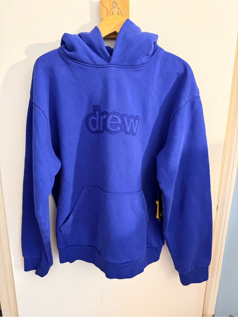drew house  Royal Blue Embroidered Logo Hoodie